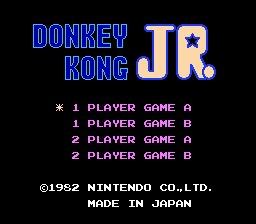 Donkey Kong Jr. Title Screen